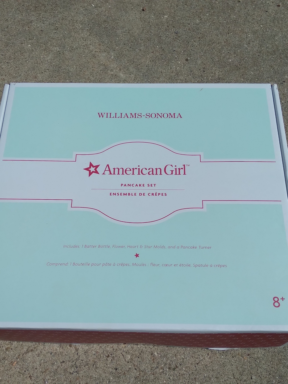 American Girl Pancake Set - Mint & Pink Accents
